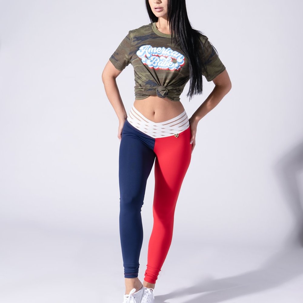 Red, White & Booty (Basic Booty Leggings) - Picture 2 of 7